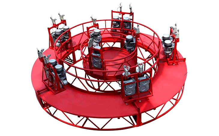 煙囪、井道施工作業吊籃 煙囪、井道施工作業吊籃